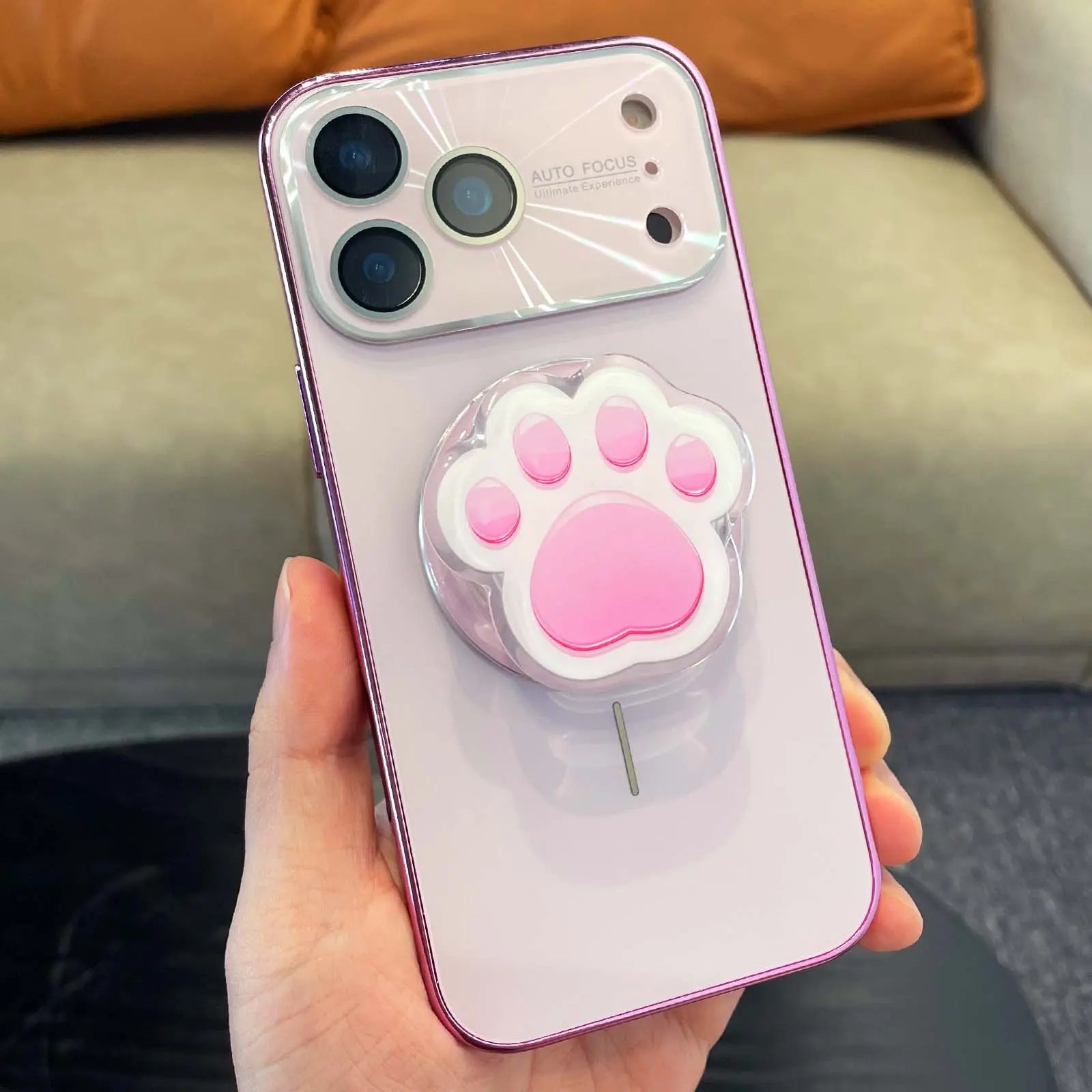 Cute Magnetic Expanding Phone Grip & Stand,Secure Grip for Iphone Magsafe Cases, Comfortable One-Touch Holding,Kickstand for Hands-Free Viewing Smartphone Cellphone