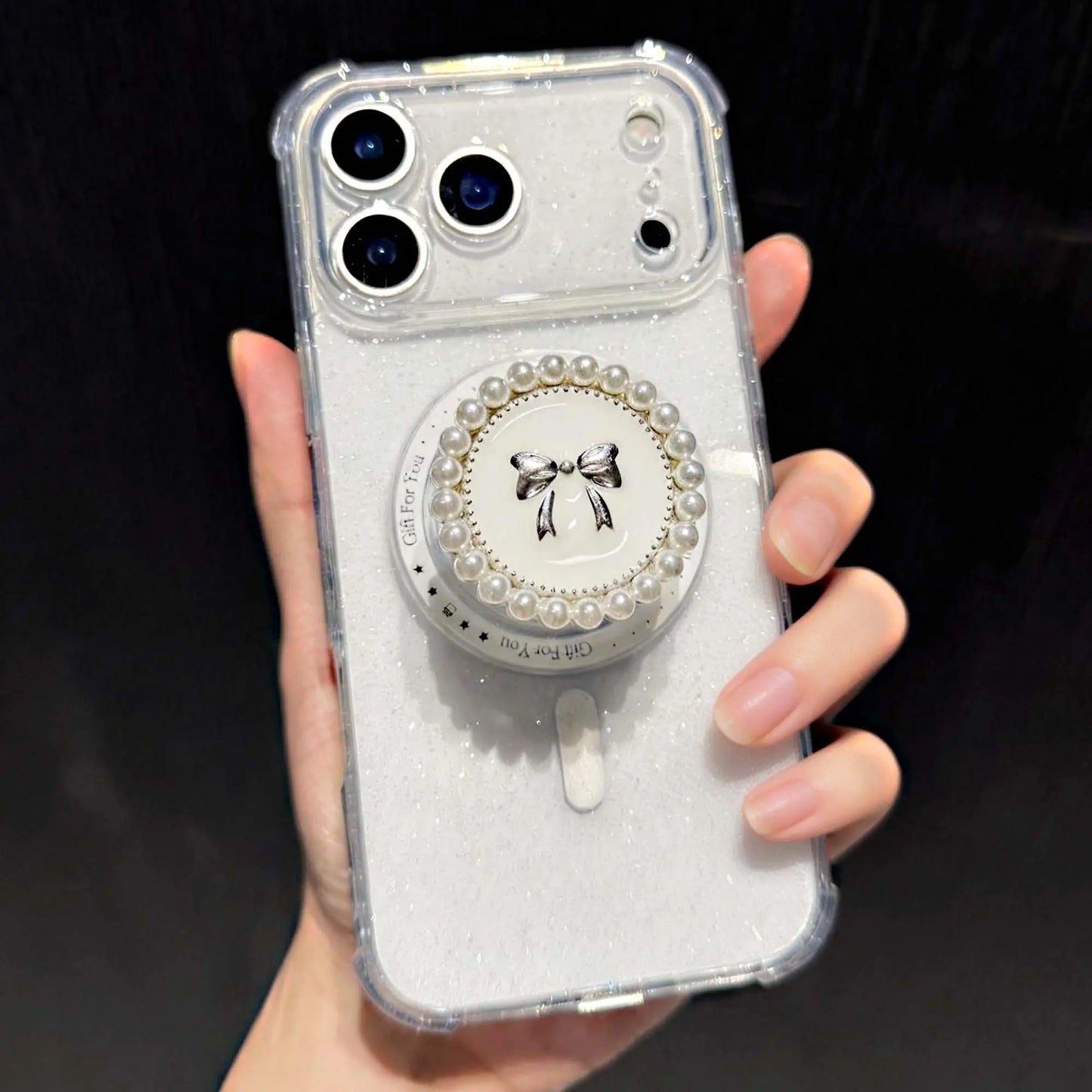 Cute Magnetic Expanding Phone Grip & Stand,Secure Grip for Iphone Magsafe Cases, Comfortable One-Touch Holding,Kickstand for Hands-Free Viewing Smartphone Cellphone
