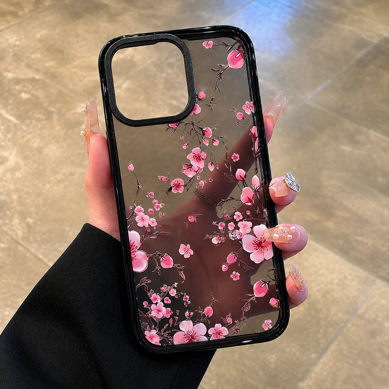 Pink Cherry Blossom Phone Case, Watercolor Style, Phone Case for Iphone 17 Pro Max 16 15 14 13 12 11 Pro Max, Floral Gift, Samsung Galaxy S24, S23, S22, S21, Artistic Floral Pattern, Cherry Blossom Lover Present Shockproof Smartphone