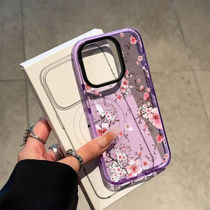 Pink Cherry Blossom Phone Case, Watercolor Style, Phone Case for Iphone 17 Pro Max 16 15 14 13 12 11 Pro Max, Floral Gift, Samsung Galaxy S24, S23, S22, S21, Artistic Floral Pattern, Cherry Blossom Lover Present Shockproof Smartphone